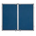 Bi-Office Enclore Indoor Lockable Notice Board Non Magnetic 40 x A4 Wall Mounted 243 (W) x 123 (H) cm Blue