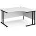 Dams International Right Hand Ergonomic Desk MC14ERKWH 1,400 x 1,200 x 725 x 800 - 990 mm