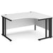 Dams International Right Hand Ergonomic Desk MCM14ERKWH 1,400 x 1,200 x 725 mm