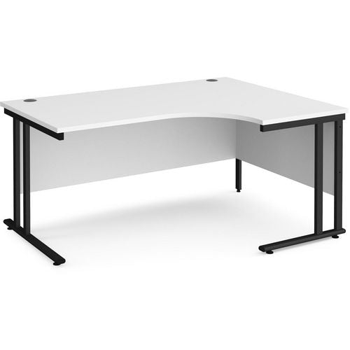 Dams International Right Hand Ergonomic Desk MC16ERKWH 1,600 x 1,200 x 725 x 800 - 990 mm