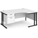 Dams International Right Hand Ergonomic Desk MC16ERP2KWH 1,600 x 1,200 x 725 x 800 - 990 mm