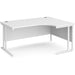 Dams International Right Hand Ergonomic Desk MC16ERWHWH 1,600 x 1,200 x 725 x 800 - 990 mm