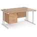 Dams International Wave Desk MC14WRP3WHB 1,400 x 725 x 800 - 990 mm
