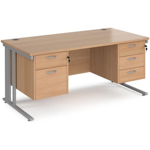 Dams International Desk MCM16P23SB 1,600 x 800 x 725 x 800 - 990 mm