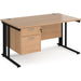 Dams International Desk MCM14P2KB 1,400 x 800 x 725 mm