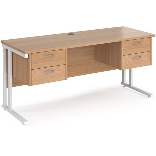 Dams International Desk MC616P22WHB 1,600 x 600 x 725 x 800 - 990 mm