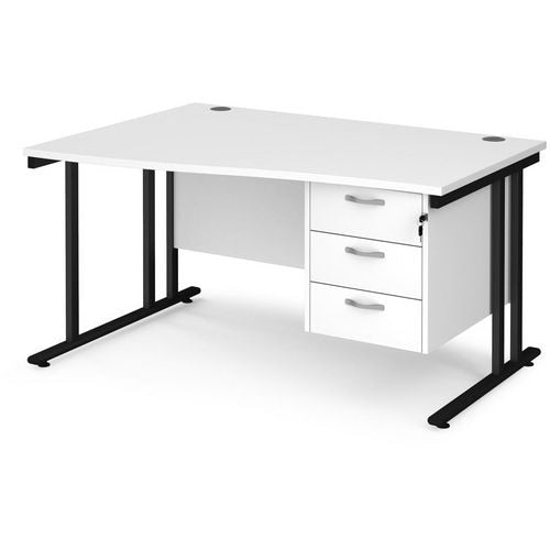 Dams International Wave Desk MC14WLP3KWH 1,400 x 725 x 800 - 990 mm