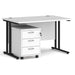 Dams International Straight Desk with 3 Drawer Pedestal SBK312WH 1,200 x 800 x 725 mm