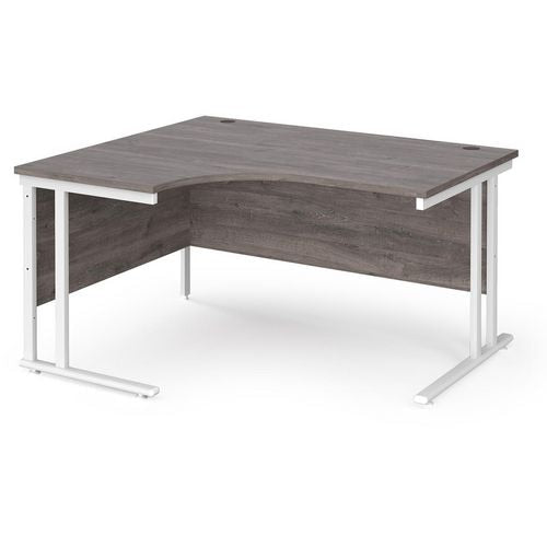 Dams International Left Hand Ergonomic Desk MC14ELWHGO 1,400 x 1,200 x 725 mm