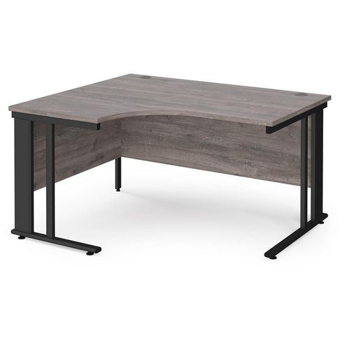 Dams International Left Hand Ergonomic Desk MCM14ELKGO 1,400 x 1,200 x 725 mm