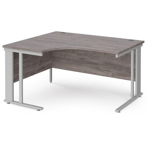 Dams International Left Hand Ergonomic Desk MCM14ELSGO 1,400 x 1,200 x 725 mm