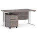 Dams International Straight Desk with 2 Drawer Pedestal SBWH214GO 1,400 x 800 x 725 mm