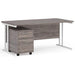 Dams International Straight Desk with 2 Drawer Pedestal SBWH216GO 1,600 x 800 x 725 mm