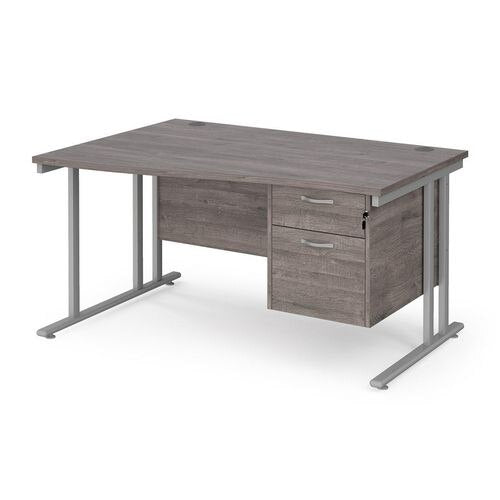 Dams International Wave Desk MC14WLP2SGO 1,400 x 725 x 800 - 990 mm