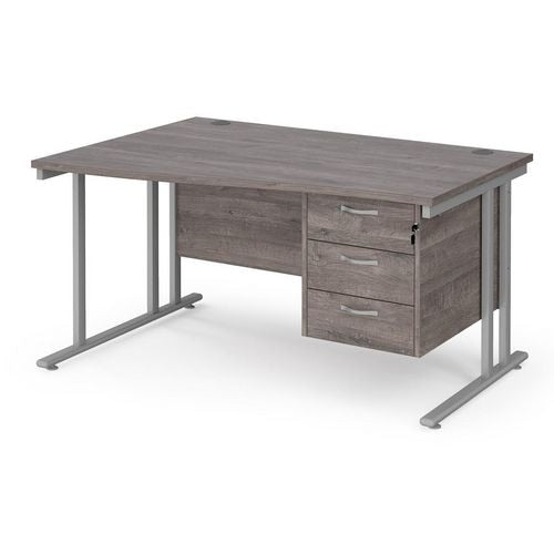 Dams International Wave Desk MC14WLP3SGO 1,400 x 725 x 800 - 990 mm