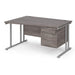 Dams International Wave Desk MC14WLP3SGO 1,400 x 725 x 800 - 990 mm