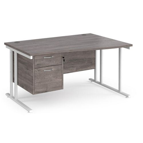 Dams International Wave Desk MC14WRP2WHGO 1,400 x 725 x 800 - 990 mm