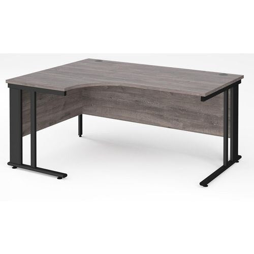 Dams International Left Hand Ergonomic Desk MCM16ELKGO 1,600 x 1,200 x 725 mm