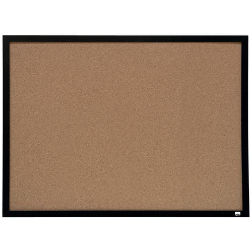 Nobo Small Wall Mountable Notice Board 1903776 Cork Thin Black Frame 585 x 430 mm Brown