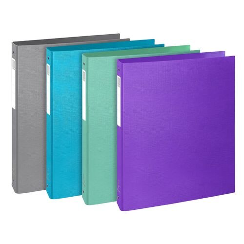 Exacompta Ring Binder 4 30 Coated Card A4 Assorted