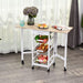 HOMCOM MDF Extendable Kitchen Island Trolley White