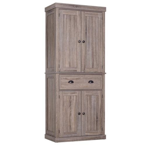 HOMCOM MDF Freestanding Kitchen Pantry Cabinet Wood Tone 1,8400 x 760 x 405 mm