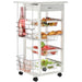 HOMCOM MDF Multifunction Kitchen Island Trolley White 470 x 370 x 830 mm