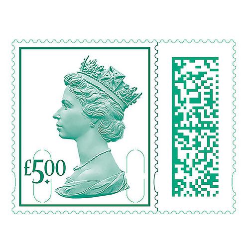 Royal Mail Postage Stamps £5.00 UK Self Adhesive Pack of 25