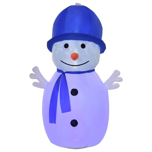 HOMCOM Christmas Snowman Inflatable White 80 x 180 cm