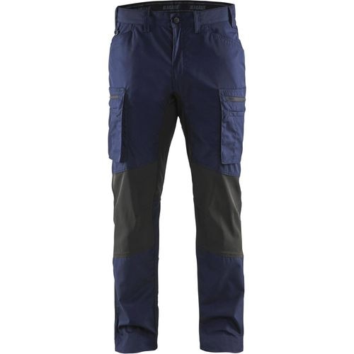 BLÅKLÄDER Trousers 14591845 Cotton, PL (Polyester) Navy Blue, Black Size 39S