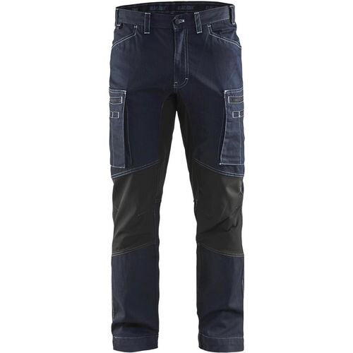 BLÅKLÄDER Trousers 14591142 Cottone, PA (Polyamide) Navy Blue, Black Size 36R