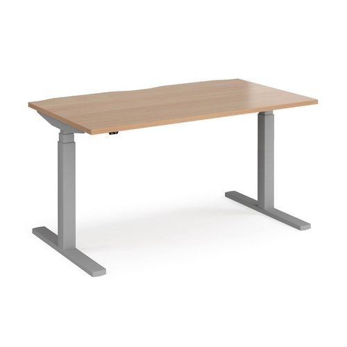 Dams International Sit Stand Desk Elev8 Touch Beech 1,400 x 800 x 675 x 675 - 1,300 mm