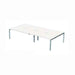 Dams International Rectangular Double Back to Back Desk with White Melamine Top and Silver Frame 4 Legs Adapt II 1600 x 1600 x 725mm
