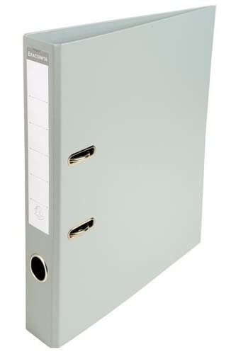 Exacompta PremTouch Lever Arch File A4 50 mm Grey 2 ring 53540E Cardboard, PVC (Polyvinyl Chloride) Portrait Pack of 10