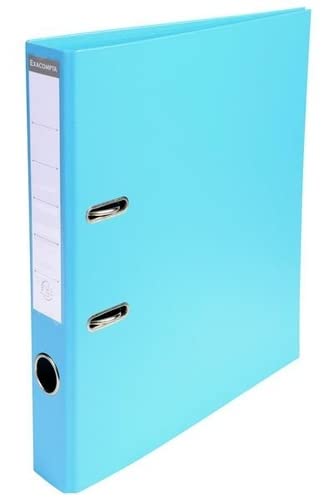 Exacompta PremTouch Lever Arch File A4 50 mm Light Blue 2 ring 53502E Cardboard, PVC (Polyvinyl Chloride) Portrait Pack of 10