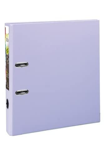 Exacompta PremTouch Lever Arch File A4 Maxi 50 mm Lilac 2 ring 53107E Cardboard, PP (Polypropylene) Portrait Pack of 10
