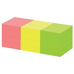 Office Depot Sticky Notes 38 x 51 mm Assorted Neon 12 Pads of 100 Sheets