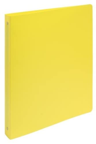 Exacompta Ring Binder Opaque 512809E Polypropylene A4+ 30 mm 4 ring Yellow Pack of 20