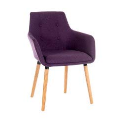 Breakout Upholstered Reception Chair Plum (Pack 2) - 6930PLUM