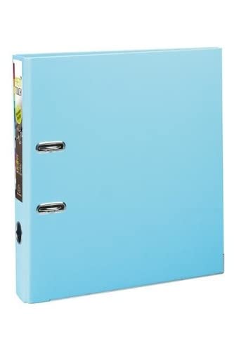 Exacompta PremTouch Lever Arch File A4 Maxi 50 mm Light Blue 2 ring 53102E Cardboard, PP (Polypropylene) Portrait Pack of 10
