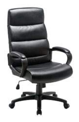 Niceday Basic Tilt Ergonomic Executive Office Chair with Armrest and Adjustable Seat Malaga Bonded Leather Black