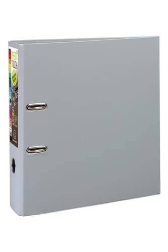 Exacompta PremTouch Lever Arch File A4 Maxi 80 mm Grey 2 ring 53354E Cardboard, PP (Polypropylene) Portrait Pack of 10