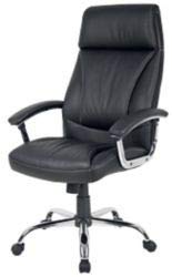 Realspace Permanent Contact Executive Chair with Armrest and Adjustable Seat Prague Bonded Leather Black