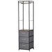 HOMCOM Storage Organiser 831-285 MDF, Steel Grey 430 mm x 380 mm x 1750 mm