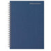 Office Depot Notebook A5 Ruled Spiral Bound Cardboard Hardback Blue Perforated 160 Pages 80 Sheets