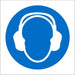 Mandatory Sign Ear Protection Plastic 20 x 20 cm