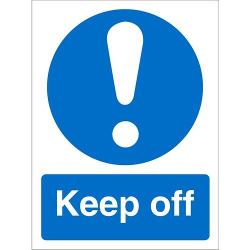 Mandatory Sign Keep Off Plastic 30 x 20 cm