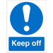 Mandatory Sign Keep Off Plastic 30 x 20 cm