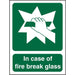 Exit Sign Break Glass Vinyl 20 x 30 cm