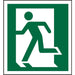 Fire Exit Sign Left Arrow Plastic 10 x 10 cm